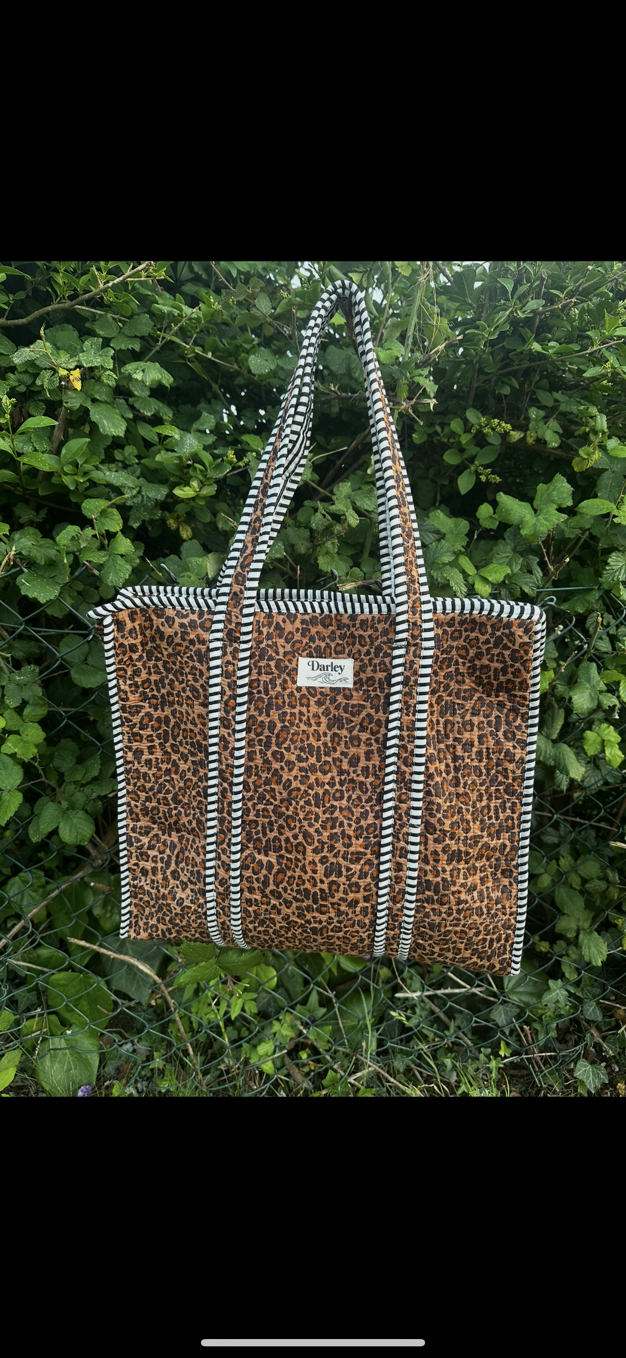Leopard print tote bag