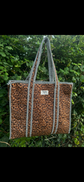 Leopard print tote bag