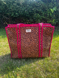 Leopard With Pink Piping Tote Bag
