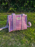 Purple Gingham Mini Tote Bag
