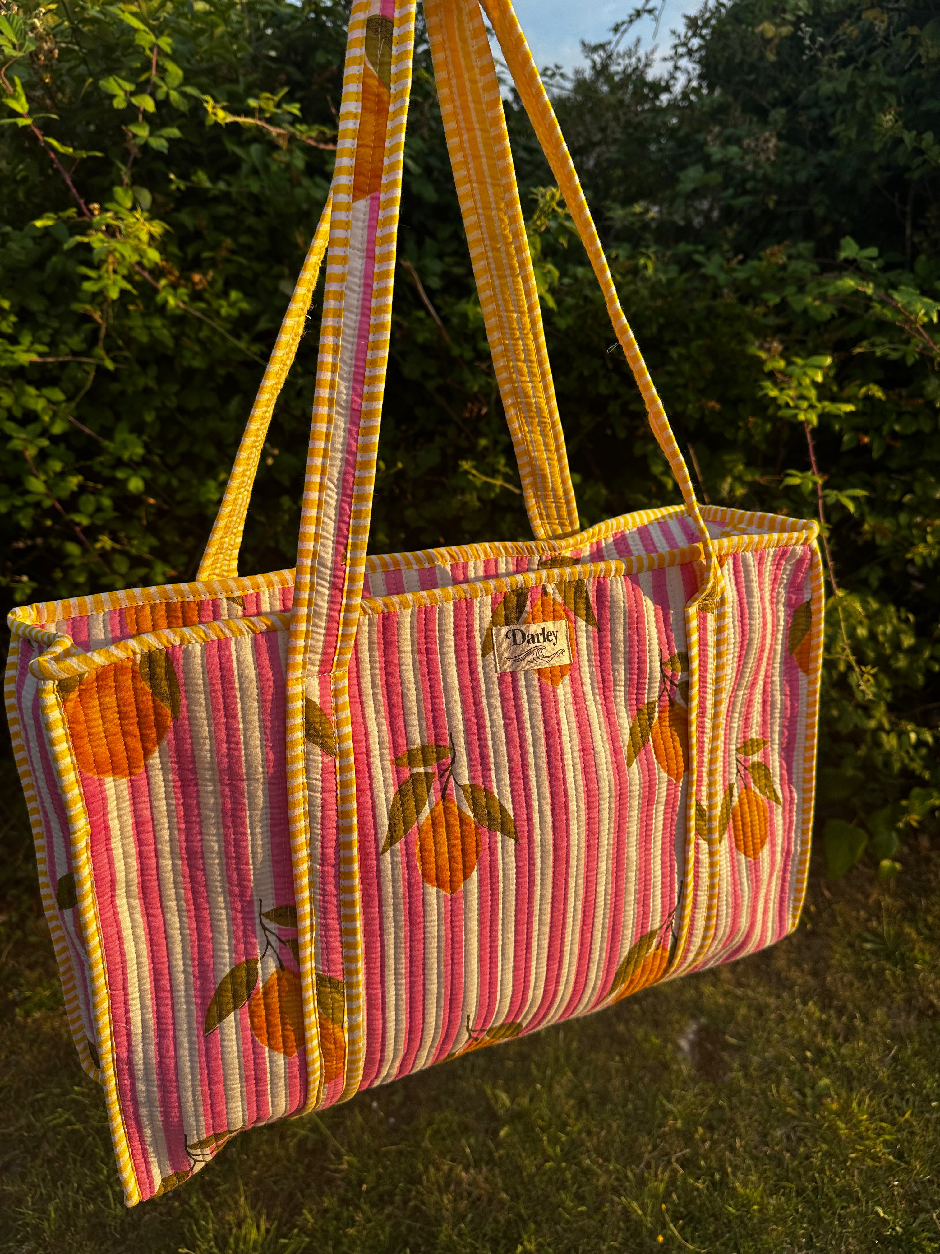 Lemon rectangle shape tote Bag