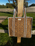 Leopard print tote bag