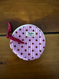 Round coin purse with zip