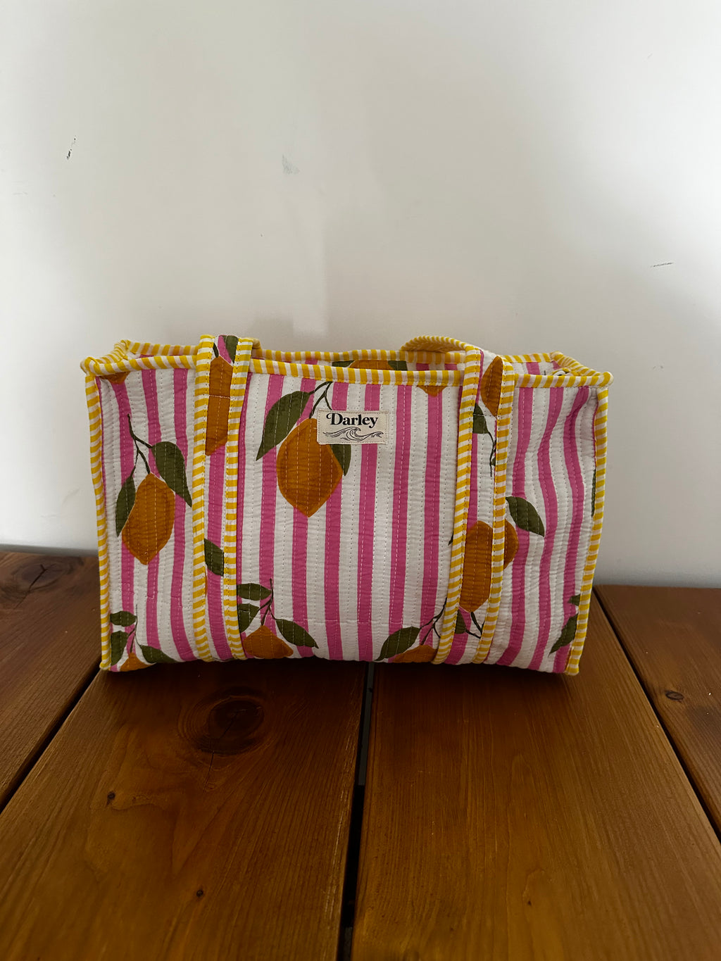 Lemon midi zipped tote Bag