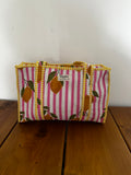 Lemon midi zipped tote Bag