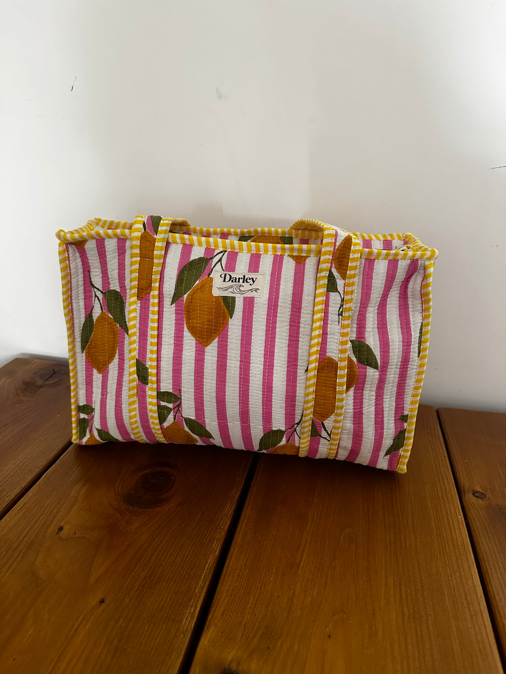 Lemon midi zipped tote Bag