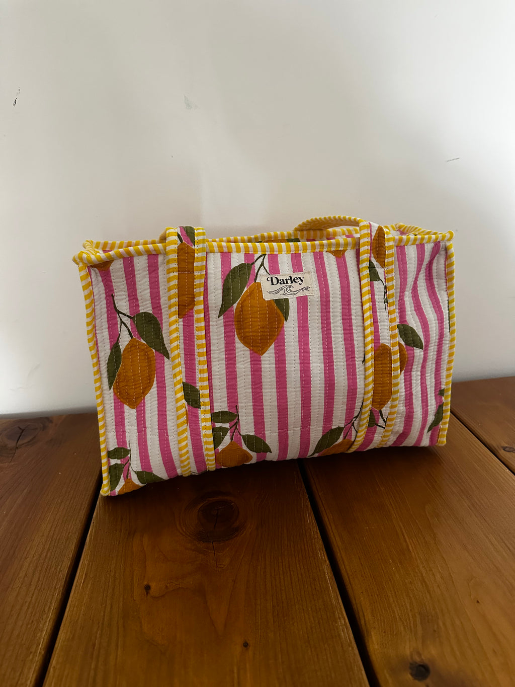 Lemon midi zipped tote Bag