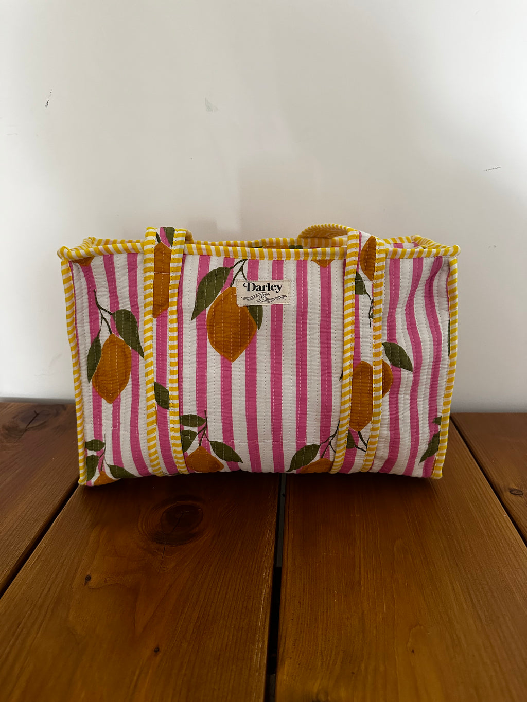 Lemon midi zipped tote Bag