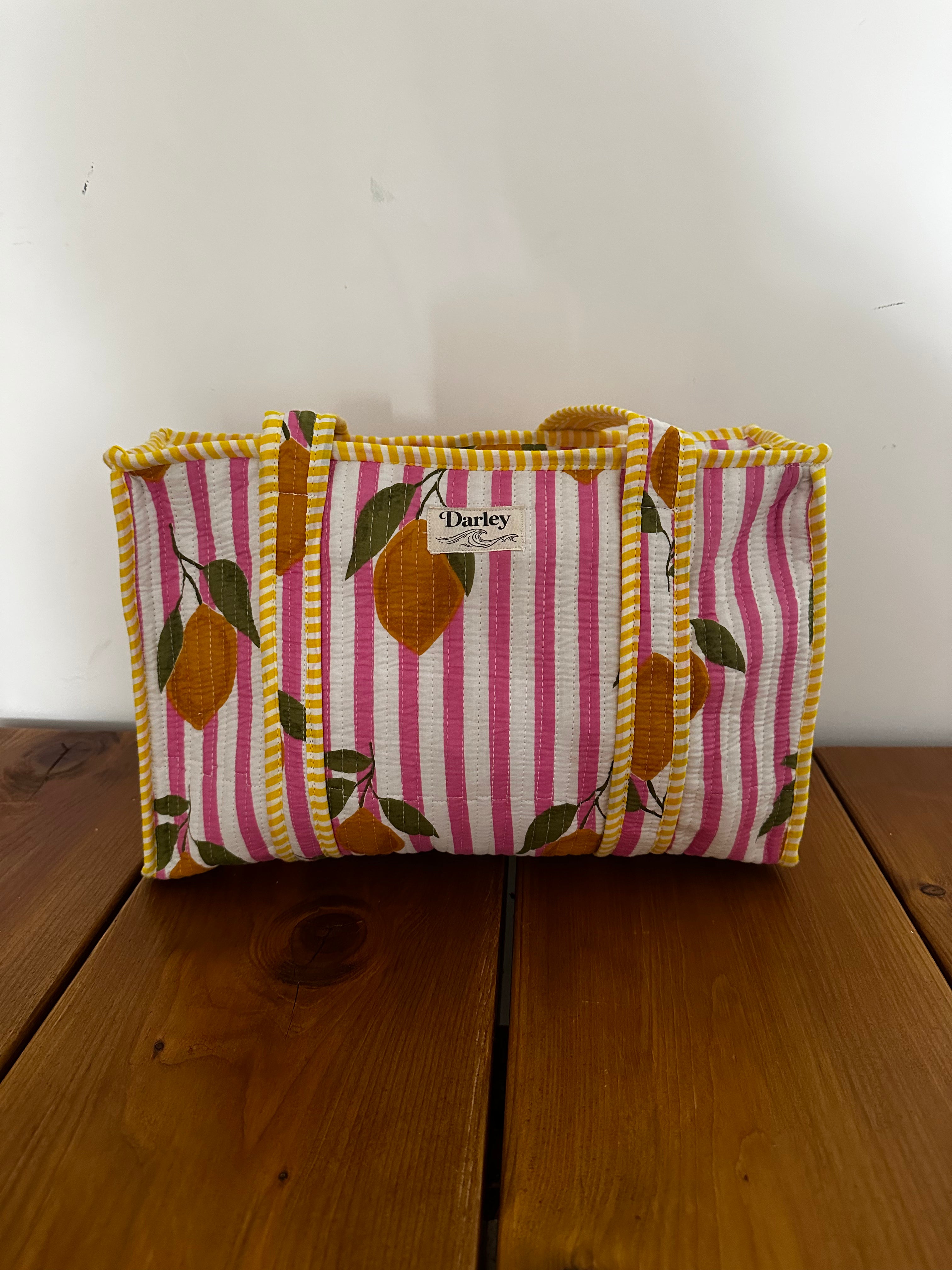 Lemon midi zipped tote Bag