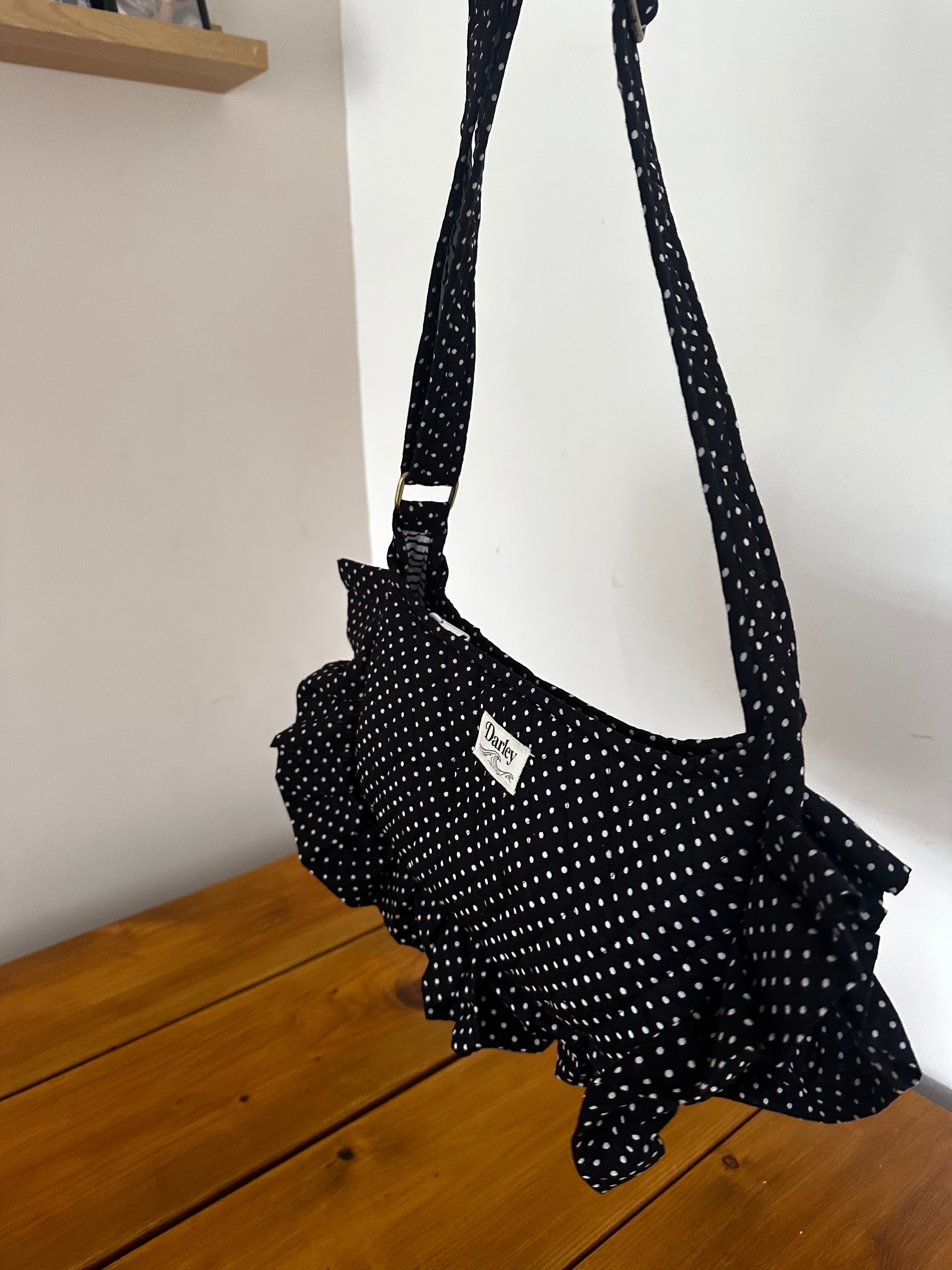Frill Polka Dot Side Bag