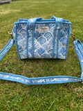 Mini blue seashell tote bag