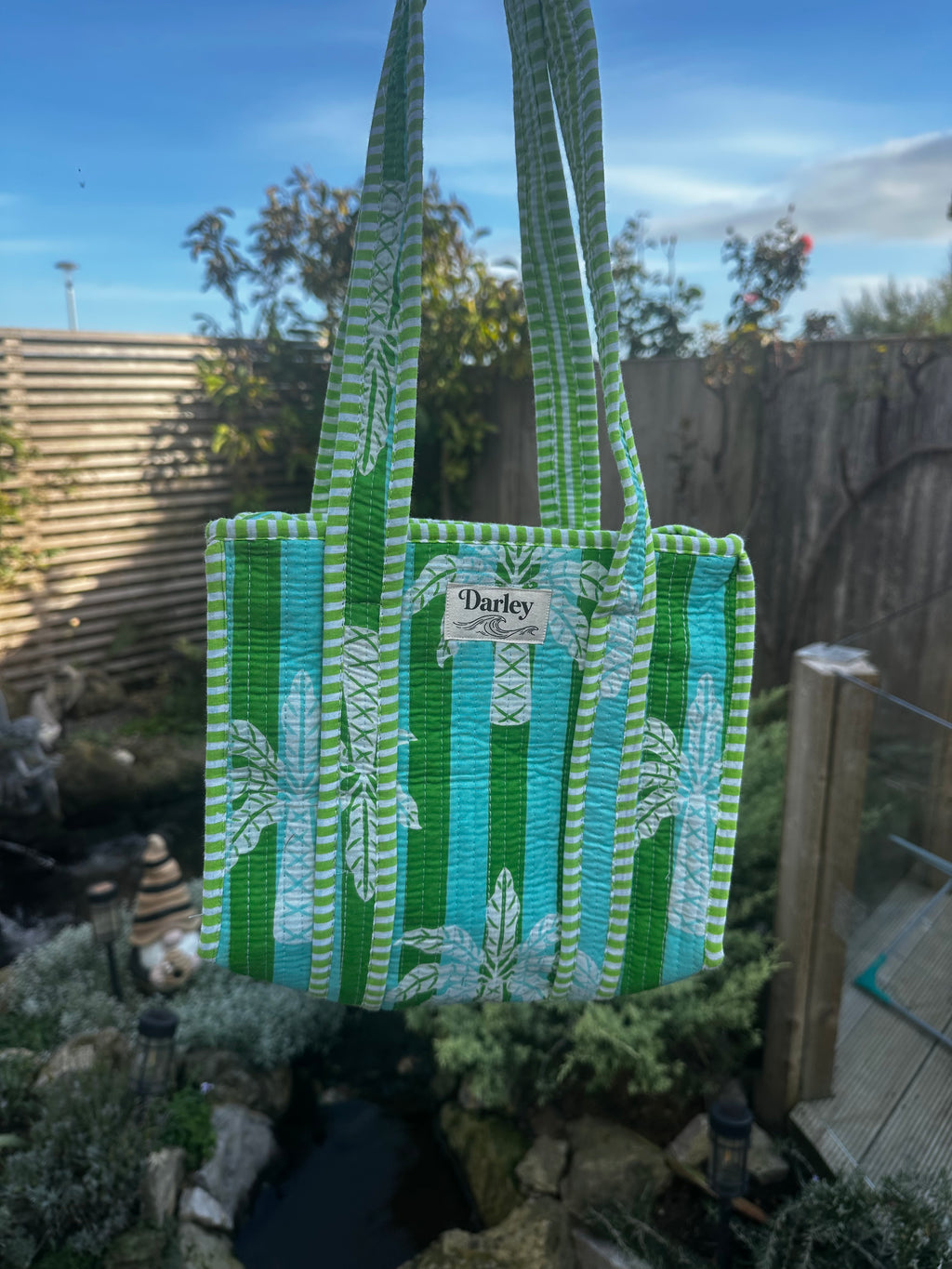 Palm Tree Mini zipped tote bag