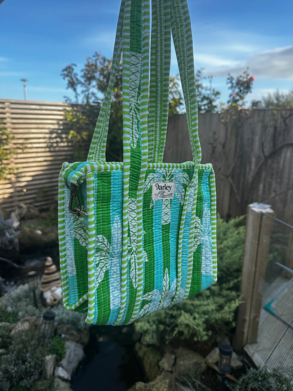 Palm Tree Mini zipped tote bag
