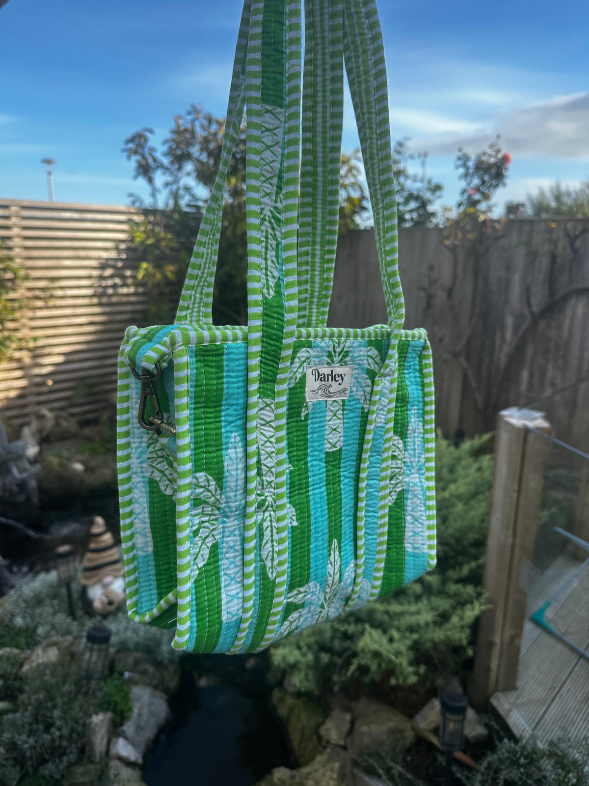 Palm Tree Mini zipped tote bag