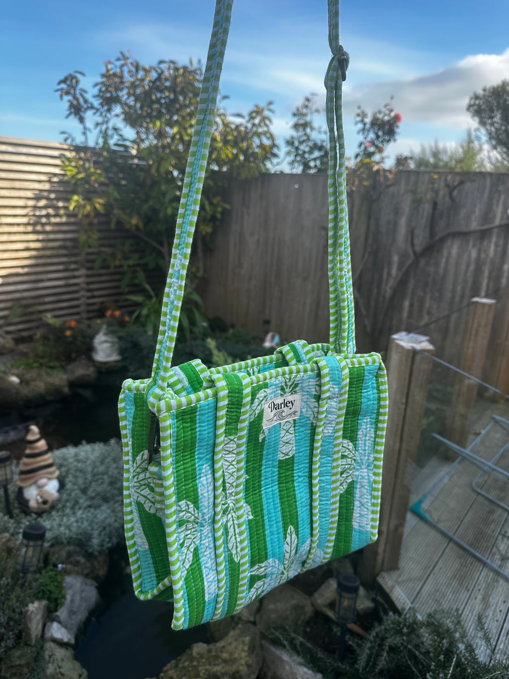 Palm Tree Mini zipped tote bag